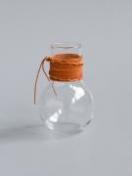 レザー ガラスベース ラウンド クリア