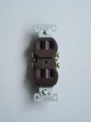 ※アース無しコンセント ダークブラウン