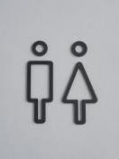 toilet line sign plate iron