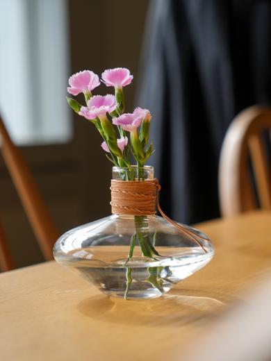 レザー ガラスベース ワイド クリア