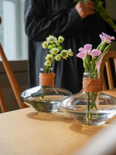 レザー ガラスベース ワイド クリア