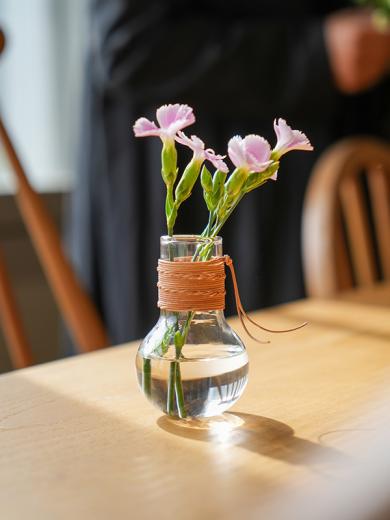 レザー ガラスベース ラウンド クリア