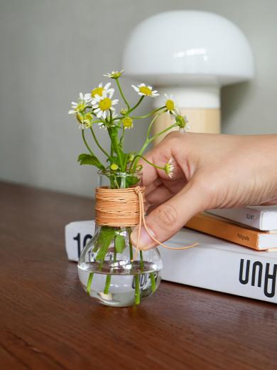 レザー ガラスベース ラウンド クリア