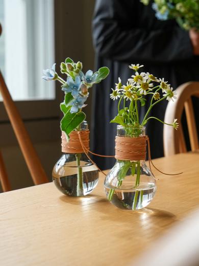 レザー ガラスベース ラウンド クリア