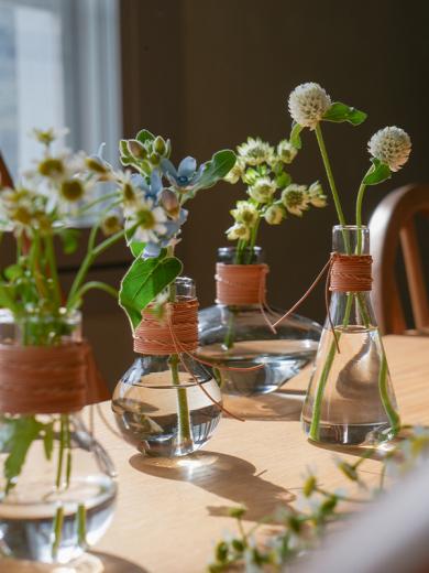 レザー ガラスベース コニカル グレー