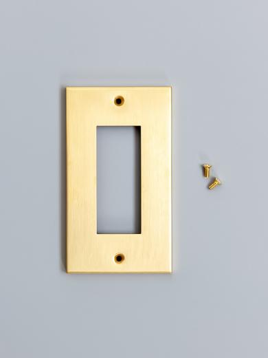 真鍮コンセントプレート