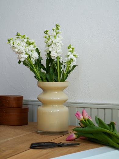 ウェーブ ガラスベース クリーム