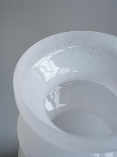 ウェーブ ガラスベース ホワイト