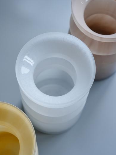 ウェーブ ガラスベース ホワイト