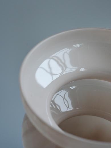 ウェーブ ガラスベース ブラウン