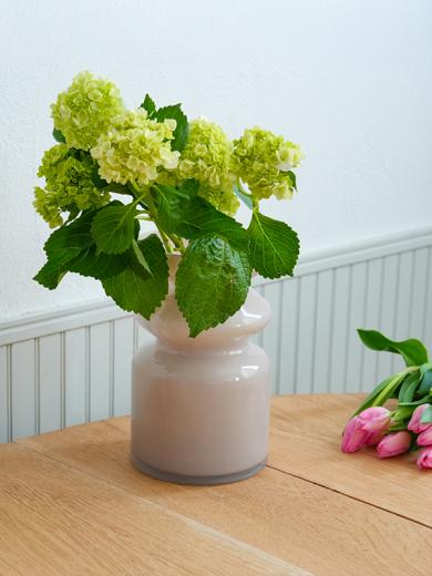 ウェーブ ガラスベース ブラウン