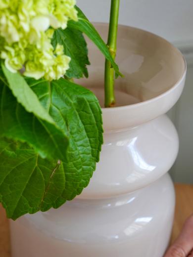 ウェーブ ガラスベース ブラウン