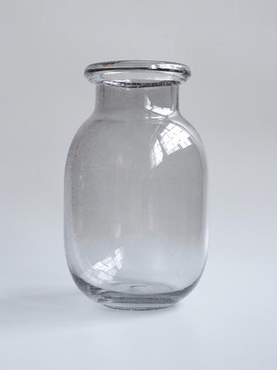 バブル ガラスベース L グレー