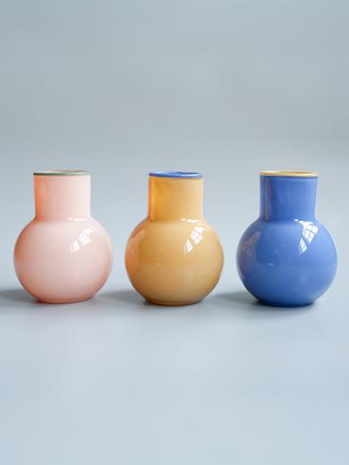 COLO ガラスベース M ブルー×クリーム