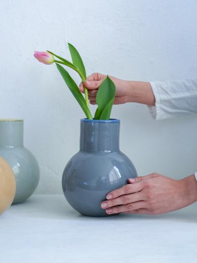 COLO ガラスベース L グレー×ブルー