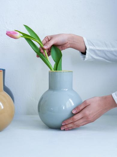 COLO ガラスベース L ミント×イエロー