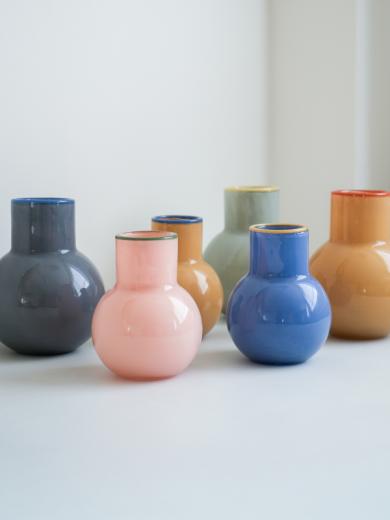 COLO ガラスベース M ピンク×グリーン