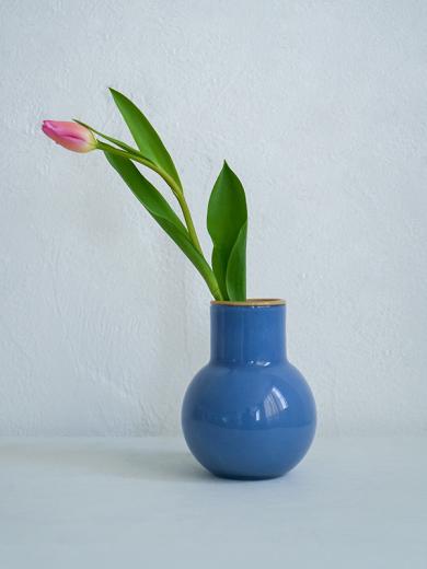 COLO ガラスベース M ブルー×クリーム