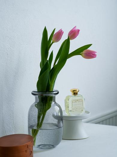 バブル ガラスベース S グレー