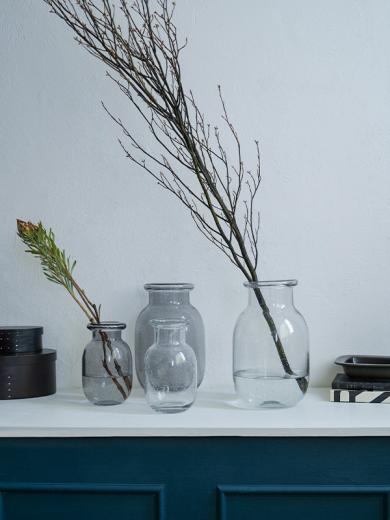 バブル ガラスベース S グレー