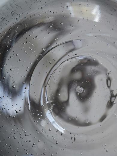 バブル ガラスベース L グレー