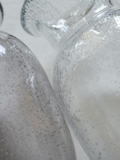 バブル ガラスベース L グレー