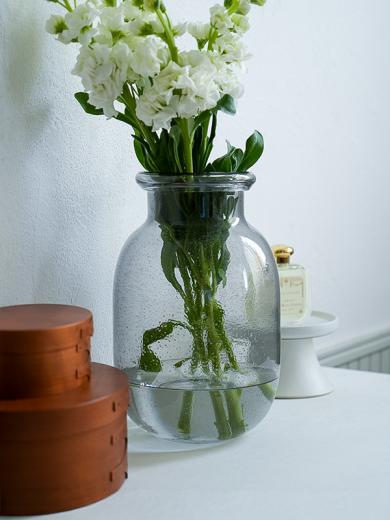 バブル ガラスベース L グレー