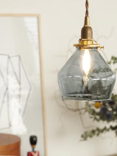 ガラスシェード ポワー グレー