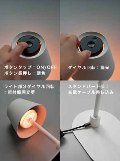 PLANTE portable lamp L WH