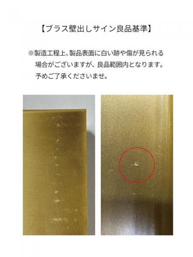 ブラス壁出しサイン Toilet