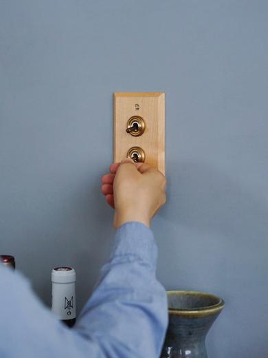 ※ ウッデンプレート2スイッチ メープル