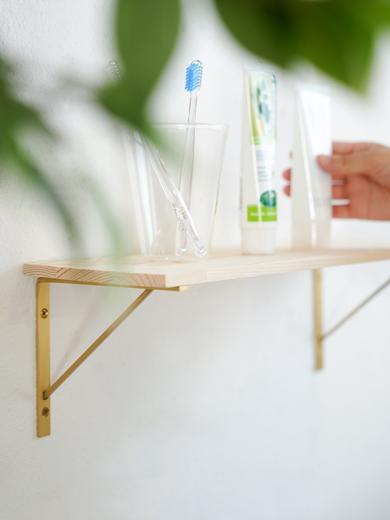 ブラス棚受け L