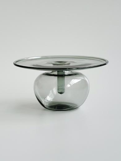 ガラスインセンスベース Lua グレー