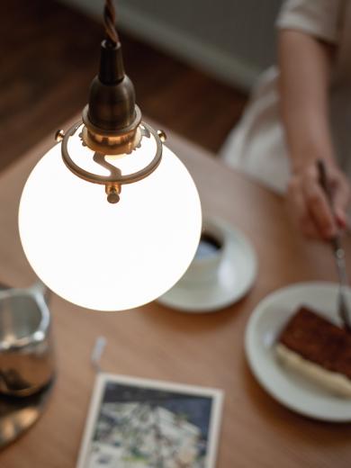 ミニガラスシェード ラウンド ホワイト