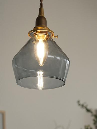 ガラスシェード ポワー ブルーグレー