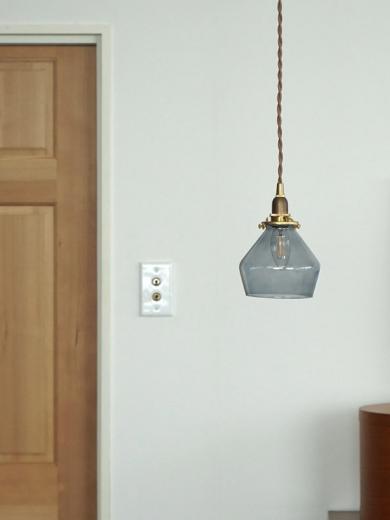 ガラスシェード ポワー ブルーグレー