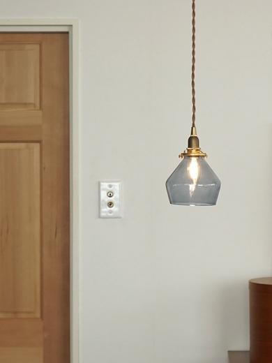 ガラスシェード ポワー ブルーグレー