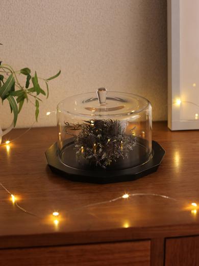 ティム  ガラスドーム&プレート ブラック