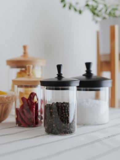 ティム  ガラスジャー M ブラック