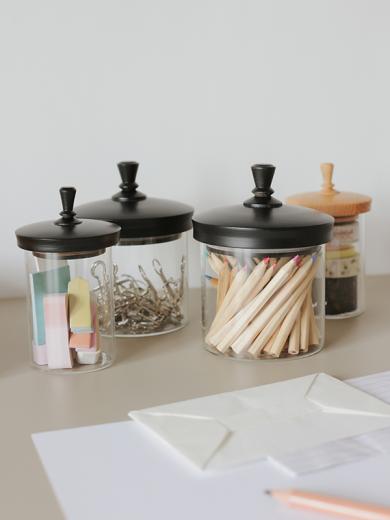 ティム  ガラスジャー S ブラック