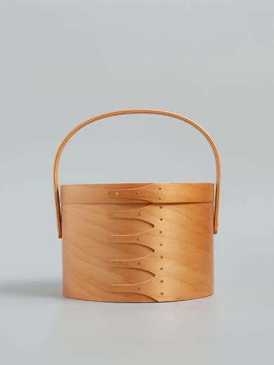 シェーカーラウンドハンドルボックス M ライトブラウン