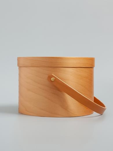 シェーカーラウンドハンドルボックス M ライトブラウン