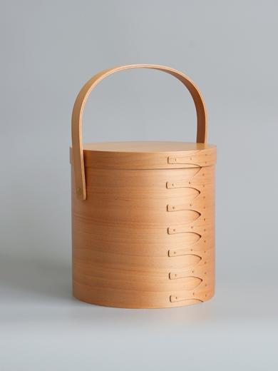 シェーカーラウンドハンドルボックス L ライトブラウン