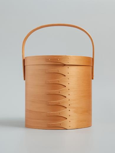 シェーカーラウンドハンドルボックス L ライトブラウン