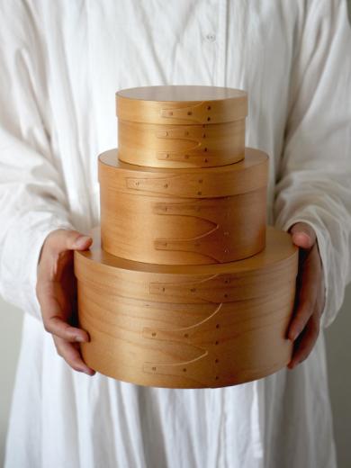 シェーカーラウンドボックス M ライトブラウン